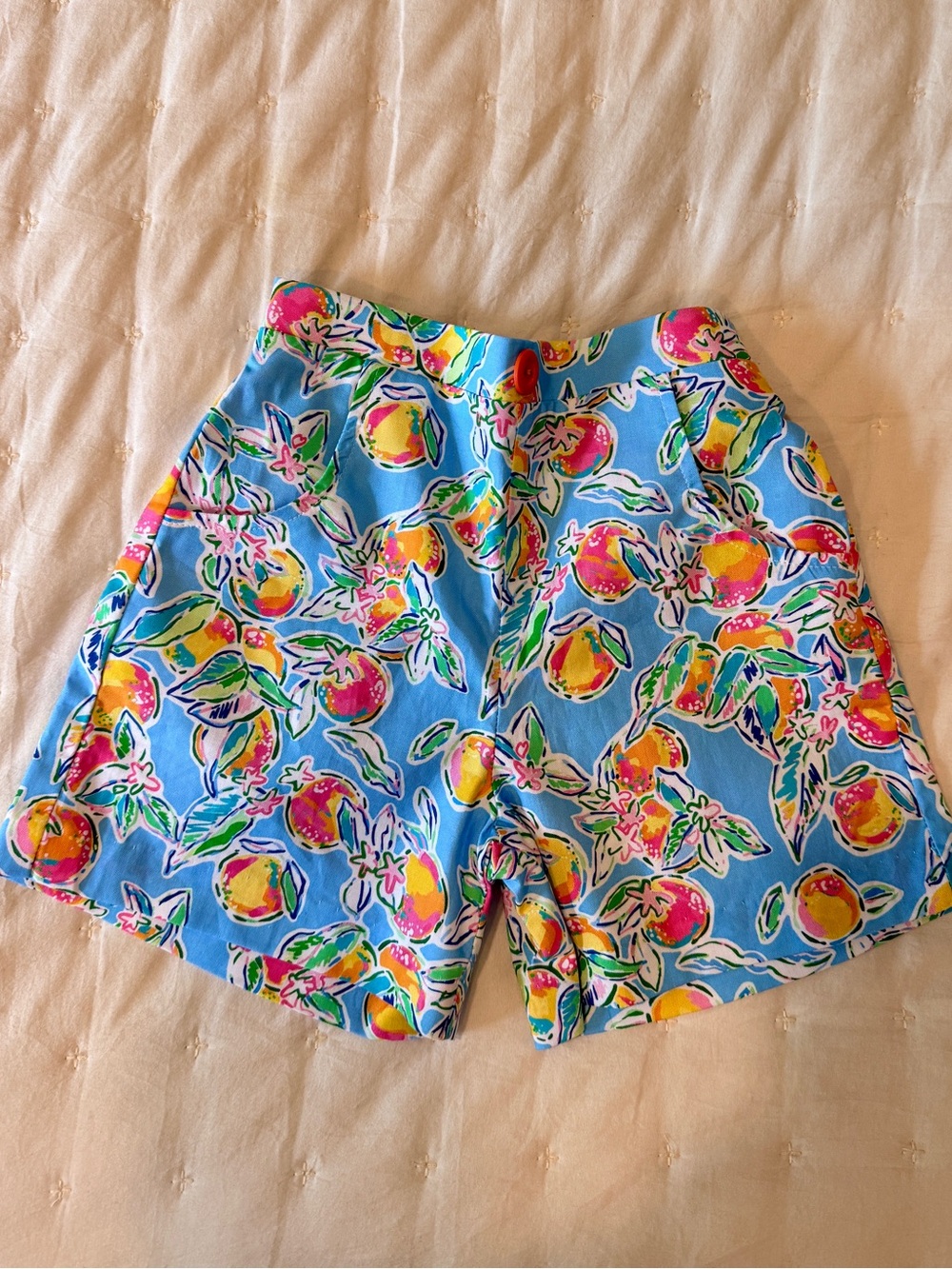 NWT J. Bailey Girls Blue Shorts with Oranges Print Size 6x